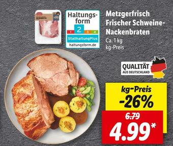 Lidl Metzgerfrisch frischer schweine-nackenbraten Angebot