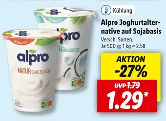 Lidl Alpro joghurt alternative auf sojabasis Angebot