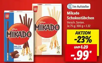 Lidl Mikado schokostäbchen Angebot