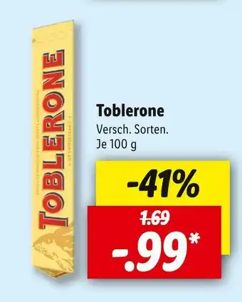 Lidl Toblerone schokolade Angebot