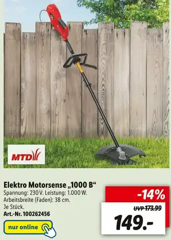 Lidl Mtd elektro motorsense „1000 b“ Angebot