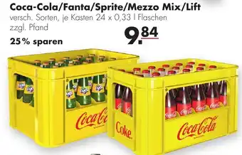 Handelshof Coca Cola , Fanta, Sprite, Mezzo Mix oder Lift 24x0,33L Angebot