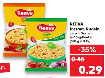 Kaufland Reeva Instant-Nudeln je 60-g-Beutel Angebot