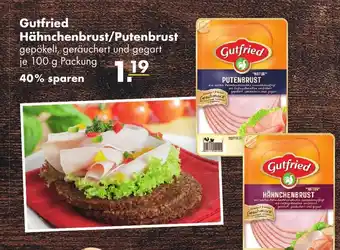 Handelshof Gutfried Hähnchenbrust oder Putenbrust 100g Packung Angebot