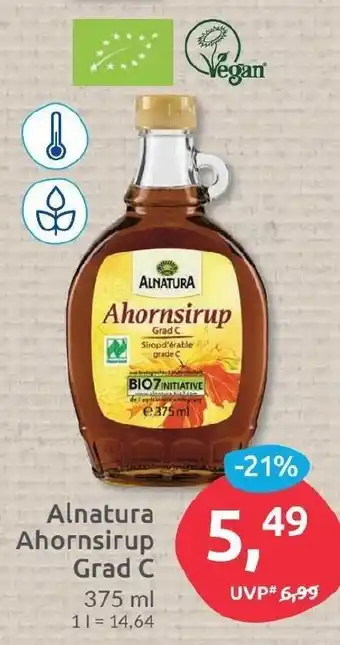 Budni Alnatura Ahornsirup Grad C 375ml Angebot