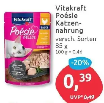 Budni Vitakraft Poésie Katzennahrung 85g Angebot