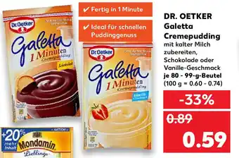 Kaufland Dr. Oetker Galetta Cremepudding 80-99g Beutel Angebot