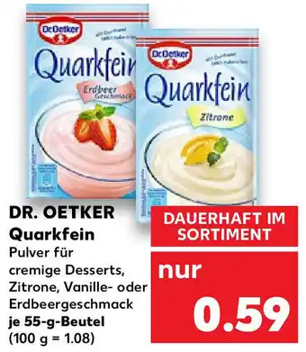 Kaufland Dr. Oetker Quarkfein 55g Beutel Angebot