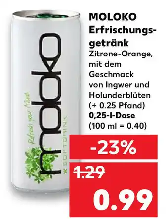 Kaufland Moloko Erfrischungsgetränk 0,25L Dose Angebot