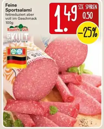 WEZ Bauern Gut Feine Sportsalami 100g Angebot