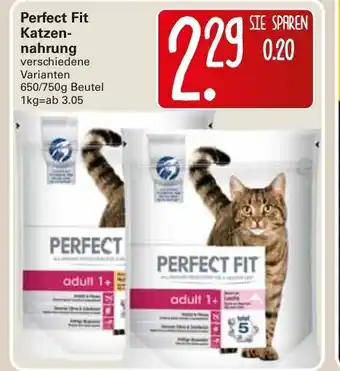 WEZ Perfect Fit Katzennahrung 650/750g Beutel Angebot