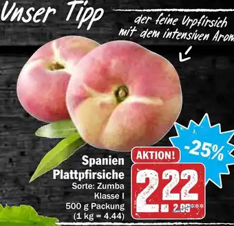 AEZ Spanien Plattpfirsiche 500g Angebot