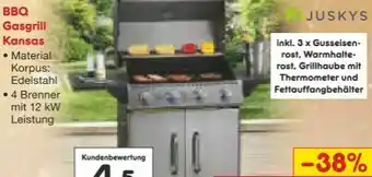 Netto Marken-Discount BBQ-Gasgrill Kansas Angebot