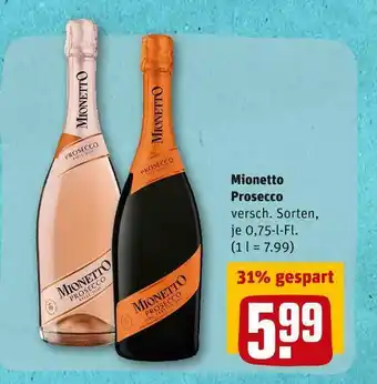 REWE Mionetto prosecco Angebot