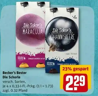 REWE Becker’s bester die schorle Angebot