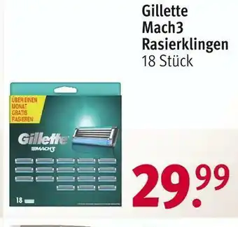 Rossmann Gillette rasierklingen mach3 Angebot