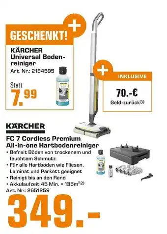 Saturn Kärcher fc 7 cordless premium all-in-one hartbodenreiniger Angebot