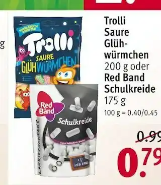 Rossmann Trolli oder red band saure glühwürmchen oder schulkreide Angebot