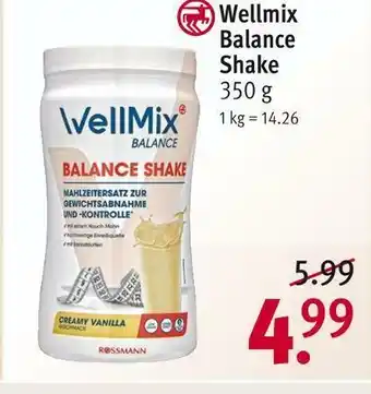 Rossmann Wellmix balance shake Angebot