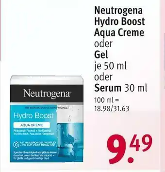 Rossmann Neutrogena hydro boost Angebot