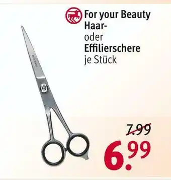 Rossmann For your beauty haar- oder effilierschere Angebot