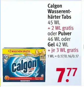 Rossmann Calgon wasserenthärter Angebot