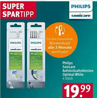 Rossmann Philips sonicare aufsteckzahnbürsten optimal white Angebot