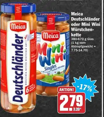 AEZ Meica Deutschländer oder Mini Wini Würstchenkette 380-670g Angebot