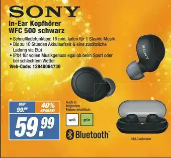 Expert Sony In-ear Kopfhörer Wfc500 Schwarz Angebot