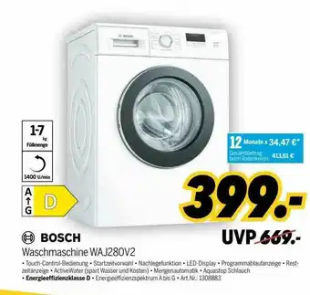 MEDIMAX Bosch Waschmaschine Waj280v2 Angebot