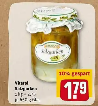 REWE Vitarol Salzgurken Angebot