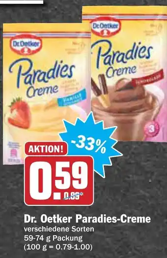 AEZ Dr. Oetker Paradies Creme 59-74g Angebot