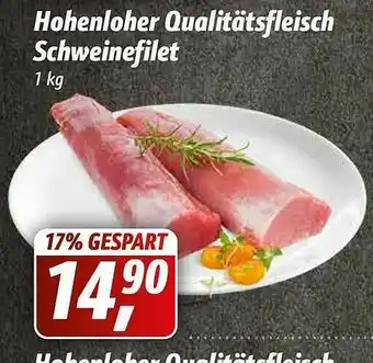 Simmel Hohenloher Qualitätsfleisch Schweinefilet Angebot