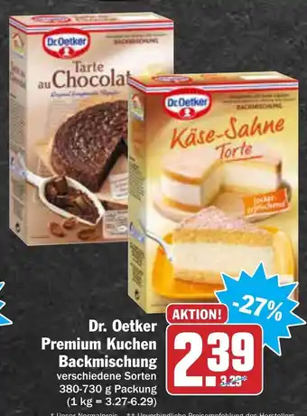 AEZ Dr. Oetker Premium Kuchen Backmischung 380-730g Angebot