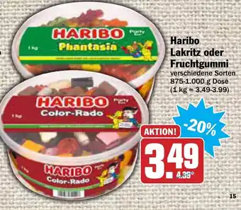 AEZ Haribo Lakritz oder Fruchtgummi 875-1000g Angebot