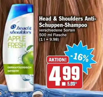 AEZ Head & Shoulders Anti-Schuppen Shampoo 500ml Angebot