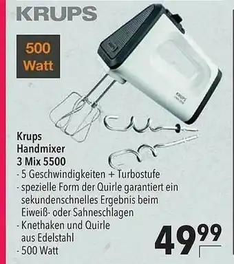 CITTI Markt Krups Handmixer 3 Mix 5500 Angebot