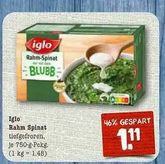 nahkauf Iglo Rahm Spinat Angebot