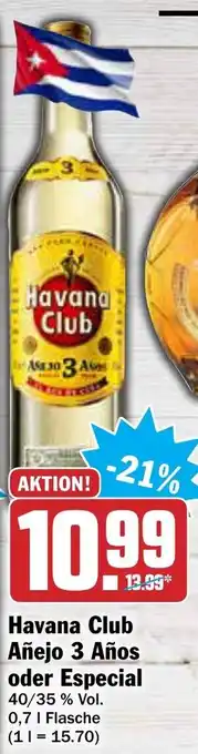 AEZ Havana Club Añejo 3 Años oder Especial 0,7L Angebot