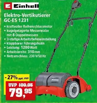 Thomas Philipps Einhell Elektro-vertikutierer Gc-es1231 Angebot