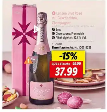 Lidl Lanson Brut Rosé Mit Geschenkbox Champagner Angebot