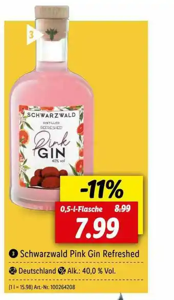 Lidl Schwarzwald Pink Gin Refreshed Angebot
