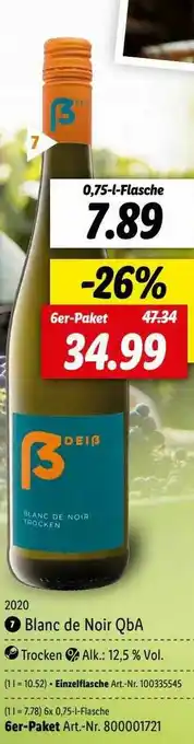 Lidl Blanc De Noir Qba 2020 Angebot