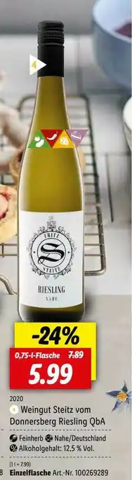 Lidl 2020 Weingut Steitz Vom Donnersberg Riesling Qba Angebot