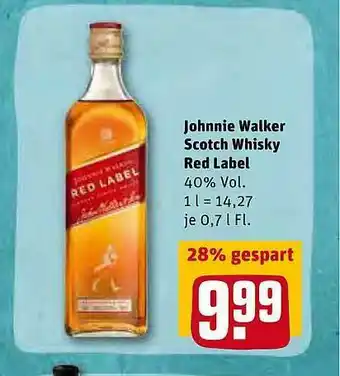 REWE Johnnie Walker Scotch Whisky Red Label Angebot