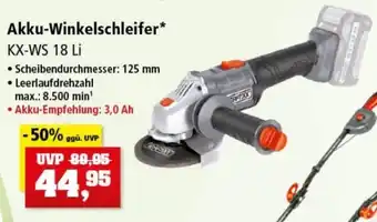 Thomas Philipps Kraftixx Akku-Winkelschleifer | KX-WS 18Li Angebot