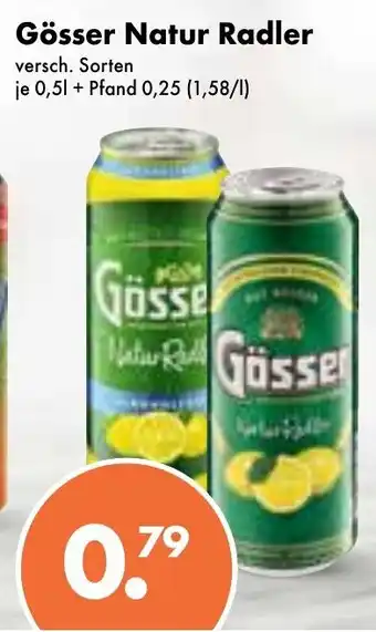 Trink und Spare Gosser Natur Radler 500ml Angebot