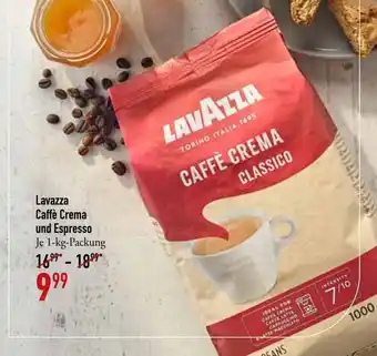 Galeria Markthalle Lavazza Caffe Crema und Espresso 1 kg packung Angebot