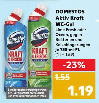 Kaufland Domestos Aktiv Kraft WC-Gel je 750-ml-Fl. Angebot