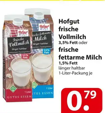 Famila Nord Ost Hofgut frische vollmilch oder frische fettarme milch Angebot